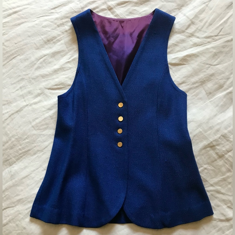 Vintage ILGWU Blue Vest